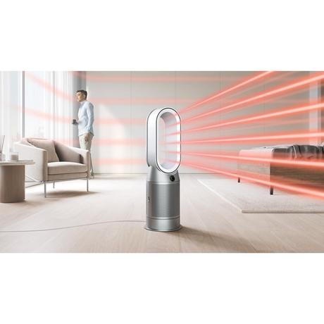 Dyson Hot and Cool Air Purifier with HEPA Technology and Activated Carbon Filter, White & Silver-2