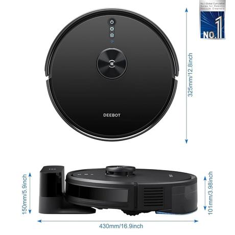 Ecovacs Y1 Pro Robotic Vacuum Cleaner, Black-1