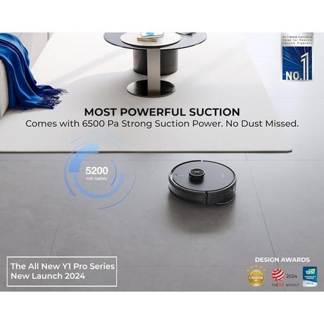 Ecovacs Y1 Pro Robotic Vacuum Cleaner, Black-3
