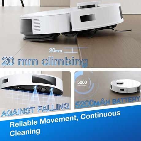 Ecovacs N20 Pro Robotic Vacuum Cleaner, White-2
