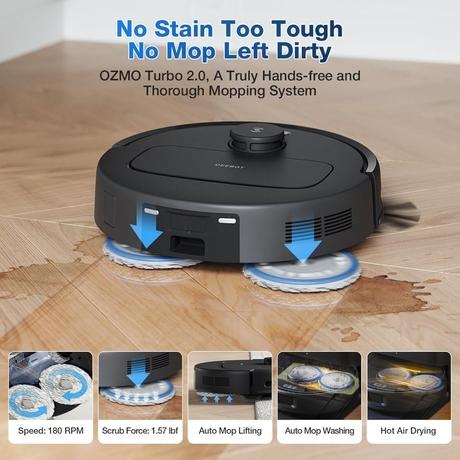 Ecovacs N30 Pro Omni Robotic Vacuum Cleaner, Black-2
