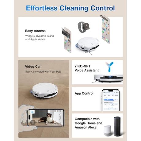 Ecovacs T50 Pro Omni Robotic Vacuum Cleaner, White-3