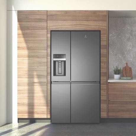 Electrolux 680 L Frost Free Side by Side Refrigerator, Glossy Dark Grey Stainless Steel, EQE6879A-B NIN-18