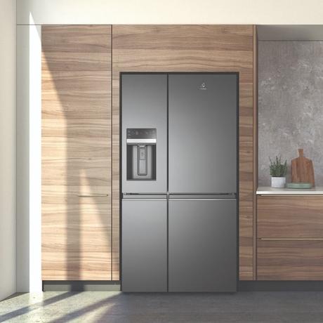 Electrolux 680 L Frost Free Side by Side Refrigerator, Glossy Dark Grey Stainless Steel, EQE6879A-B NIN-18