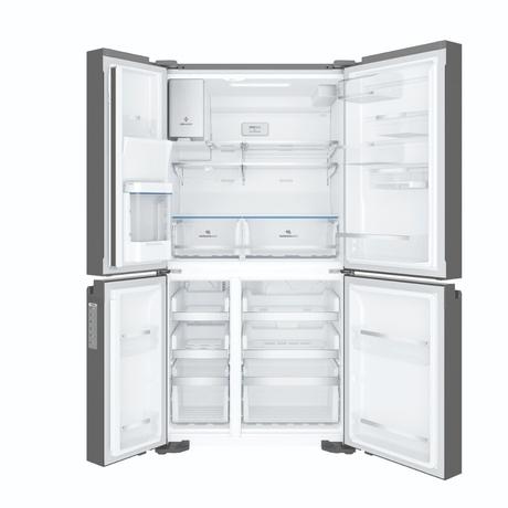 Electrolux 680 L Frost Free Side by Side Refrigerator, Glossy Dark Grey Stainless Steel, EQE6879A-B NIN-6