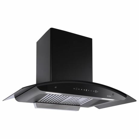 Elica WD TBF HAC 90 MS NERO Kitchen Hood, Black-1