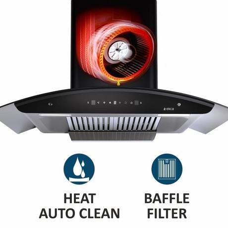Elica WD TBF HAC 90 MS NERO Kitchen Hood, Black-3