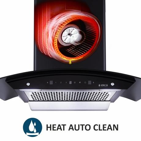 Elica WDFL 906 Nero Kitchen Hood, Black-3