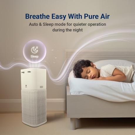 Eureka Forbes Smart Air Purifier 355, True HEPA H13 & Plasma Ion, Wi-Fi Enabled, 4-Stage Filtration with 360 degree Air Flow, Removes 99.97 percent PM2.5, Dust & Odour in 10 Mins, Covers up to 480 Sq.Ft (Ideal for Living Rooms)-4