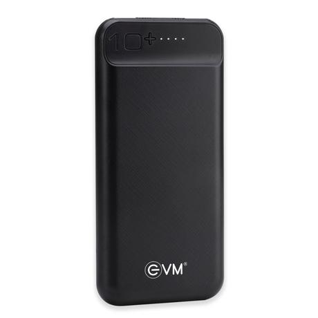 EVM Encharge P0109 10000 mAh Power Bank, Li-polymer, Short Circuit Protection, LED Indicator, Over Current Protection, USB, Micro-USB, Type-C Ports, Over Temperature and Voltage Protection, Short Circuit and Over Current Protection, Black-0