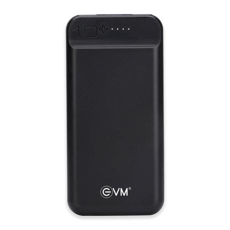 EVM Encharge P0109 10000 mAh Power Bank, Li-polymer, Short Circuit Protection, LED Indicator, Over Current Protection, USB, Micro-USB, Type-C Ports, Over Temperature and Voltage Protection, Short Circuit and Over Current Protection, Black-1