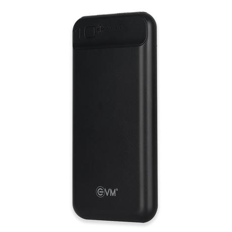 EVM Encharge P0109 10000 mAh Power Bank, Li-polymer, Short Circuit Protection, LED Indicator, Over Current Protection, USB, Micro-USB, Type-C Ports, Over Temperature and Voltage Protection, Short Circuit and Over Current Protection, Black-4