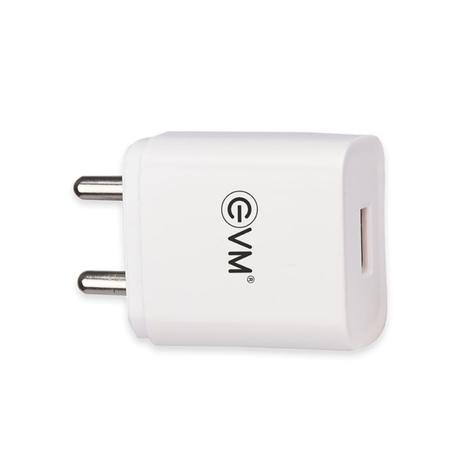 EVM Charger with Micro Cable CH01, 5 V fast Charger, Over Current Protection, Short Circuit Protection, Surge Protection, Smart IC Technology, 120 cm (1.2 m) length, White-2