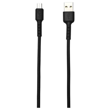 EVM Micro USB Charge & Sync Cable, 100 cm (1 m) length, 4 Amp Stronger, Compatible with all Micro USB Devices, Sturdy and Durable, Tangle free, Temperature Protection, 10000+ Bend Lifespan, Over Temperature Protection, Built-in 56K resistance, Black C-011-2