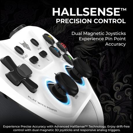 Evofox OneS Tri-Mode Wireless Gamepad Gaming Controller, White-2