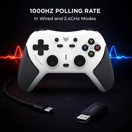 Evofox OneS Tri-Mode Wireless Gamepad Gaming Controller, White-3