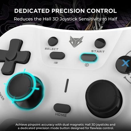Evofox OneS Tri-Mode Wireless Gamepad Gaming Controller, White-8