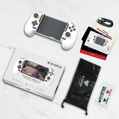 Evofox Deck 2 Smartphone Gamepad Gaming Controller, White-1