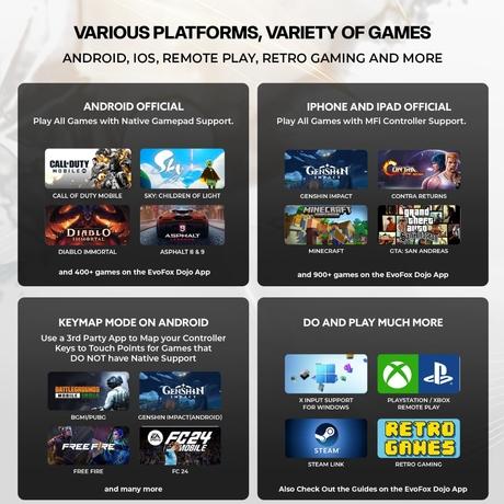 Evofox Deck 2 Smartphone Gamepad Gaming Controller, White-8