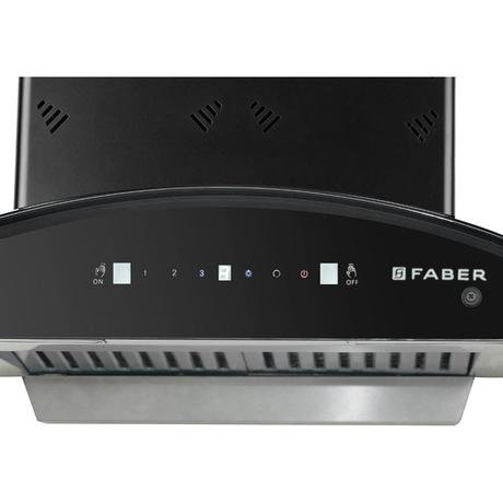 Faber ELLORA3D IN HC SC BF 90 Kitchen Hood, Black-3