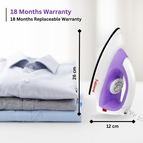 Fabiano Oasis Dry Iron 1100 Watts With 18 Months Warranty-3
