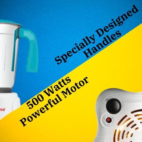 Fabiano Rapid Plus 500 Watts 3 Jar Mixer Grinder With 2 Years Warranty-4