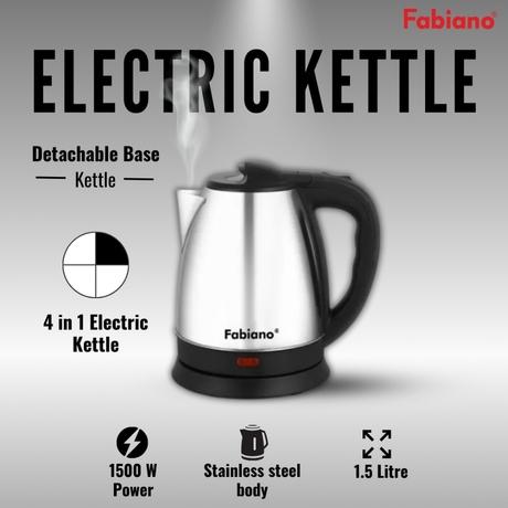 Fabiano 1.5 Litres Electric Kettle, Pack of 4 With 1 Year Warranty-5