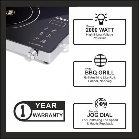 Fabiano 2000 Watts Infrared Induction Cooktop-4