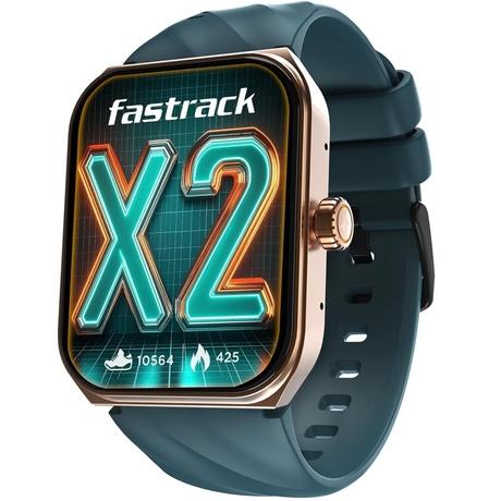 Fastrack New Limitless X2 Smart Watch, 4.85 cm (1.91 inch) UltraVU with Rotating Crown, 60 Hz Refresh Rate, Advanced Chipset, SingleSync BT Calling, 100+ Sports Mode & Smartwatch Faces, IP68 (Teal)-0