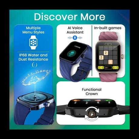 Fastrack New Limitless X2 Smart Watch, 4.85 cm (1.91 inch) UltraVU with Rotating Crown, 60 Hz Refresh Rate, Advanced Chipset, SingleSync BT Calling, 100+ Sports Mode & Smartwatch Faces, IP68 (Teal)-4