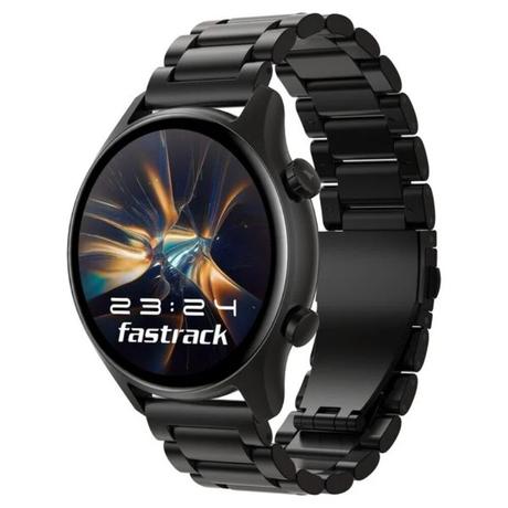 Fastrack Revoltt FR2 Pro Smart Watch with 3.63 cm (1.43 inch) AMOLED Display with 466 x 466 Pixel Resolution, SingleSync BT Calling, AI Voice Assistant, 100+ Sports Modes and Smartwatch faces, IP68, Up to 5 days Battery, Black-0
