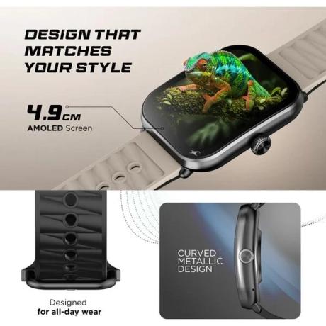Fastrack Mynd Collection Smartwatch with Stunning 49 mm (1.93 inch) Curved AMOLED Display Crisp visuals with sleek 2.5D graphics for an immersive viewing experience.-4