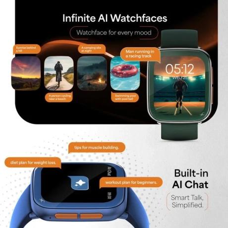 Fastrack Navstar Collection Smartwatch with Immersive 47 mm (1.85 inch) AMOLED Display Features stunning 2.5D graphics and a slim 10.8 mm profile for a sleek, modern look.-4
