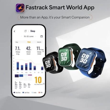 Fastrack Navstar Collection Smartwatch with Immersive 47 mm (1.85 inch) AMOLED Display Features stunning 2.5D graphics and a slim 10.8 mm profile for a sleek, modern look.-6