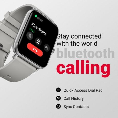 FireBoltt Ninja Call Pro Plus Smart Watch, 4.64 cm (1.83 Inch) Display, Bluetooth Calling, 100+ Sports Modes, IP67 Water Resistant, SpO2 Monitoring, Smart Notifications, Grey-3