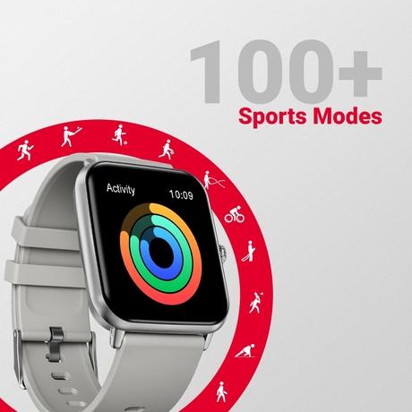 FireBoltt Ninja Call Pro Plus Smart Watch, 4.64 cm (1.83 Inch) Display, Bluetooth Calling, 100+ Sports Modes, IP67 Water Resistant, SpO2 Monitoring, Smart Notifications, Grey-4