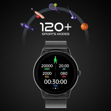 Fire-Boltt Phoenix Ultra Smartwatch, 3.53 cm (1.39 inch) HD Display, Bluetooth Calling, Stainless Steel Design & Metal Body, Upto 7 Days Battery, 120+ Sports Modes, IP67 Water Resistant, AI Voice Assistant (Dark Grey)-3
