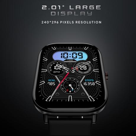 Fire-Boltt Ninja Pro Max Ultra Smartwatch , 5.10 cm (2.01 inch) HD Display, Bluetooth Calling , Upto 8 Days Battery, 123 Sports Modes, Built-in Speaker & Mic, IP68 Water Resistant, AI Voice Assistant (Black)-2
