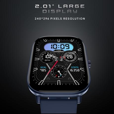 Fire-Boltt Ninja Pro Max Ultra Smartwatch , 5.10 cm (2.01 inch) HD Display, Bluetooth Calling , Upto 8 Days Battery, 123 Sports Modes, Built-in Speaker & Mic, IP68 Water Resistant, AI Voice Assistant (Blue)-2