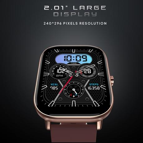 Fire-Boltt Ninja Pro Max Ultra Smartwatch , 5.10 cm (2.01 inch) HD Display, Bluetooth Calling , Upto 8 Days Battery, 123 Sports Modes, Built-in Speaker & Mic, IP68 Water Resistant, AI Voice Assistant (Rose Gold)-2