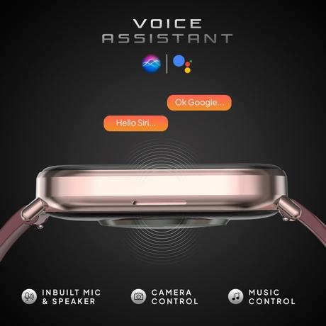 Fire-Boltt Ninja Pro Max Ultra Smartwatch , 5.10 cm (2.01 inch) HD Display, Bluetooth Calling , Upto 8 Days Battery, 123 Sports Modes, Built-in Speaker & Mic, IP68 Water Resistant, AI Voice Assistant (Rose Gold)-5
