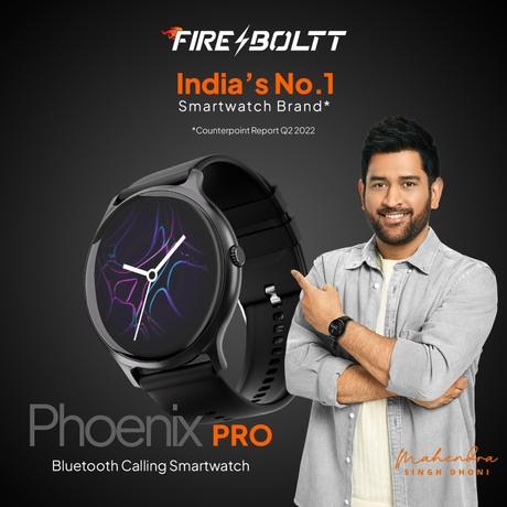 Fire-Boltt Phoenix Pro Smartwatch, 3.53 cm (1.39 inch) HD Display, Bluetooth Calling, Upto 7 Days Battery, 120+ Sports Modes, In-Built Games, IP67 Water Resistant, AI Voice Assistant (Black)-1
