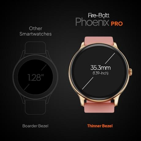 Fire-Boltt Phoenix Pro Smartwatch, 3.53 cm (1.39 inch) HD Display, Bluetooth Calling, Upto 7 Days Battery, 120+ Sports Modes, In-Built Games, IP67 Water Resistant, AI Voice Assistant (Gold Pink)-7