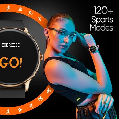 Fire-Boltt Phoenix Pro Smartwatch, 3.53 cm (1.39 inch) HD Display, Bluetooth Calling, Upto 7 Days Battery, 120+ Sports Modes, In-Built Games, IP67 Water Resistant, AI Voice Assistant (Gold Black)-3