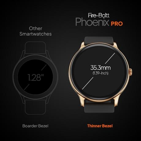 Fire-Boltt Phoenix Pro Smartwatch, 3.53 cm (1.39 inch) HD Display, Bluetooth Calling, Upto 7 Days Battery, 120+ Sports Modes, In-Built Games, IP67 Water Resistant, AI Voice Assistant (Gold Black)-7