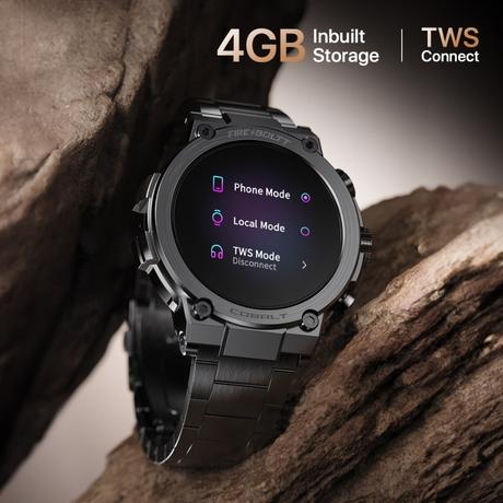 Fire-Boltt Cobalt 3.63 cm (1.43 inch) AMOLED Display, BT Call, 300+ Sports Modes, 4 GB Storage, IP67 Smartwatch, Black-4