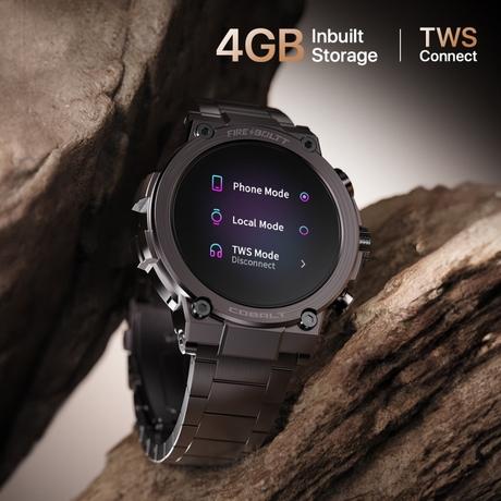 Fire-Boltt Cobalt 3.63 cm (1.43 inch) AMOLED Display, BT Call, 300+ Sports Modes, 4 GB Storage, IP67 Smartwatch, Gun Grey-4