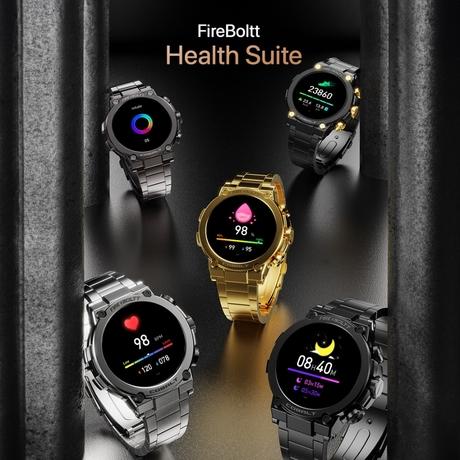 Fire-Boltt Cobalt 3.63 cm (1.43 inch) AMOLED Display, BT Call, 300+ Sports Modes, 4 GB Storage, IP67 Smartwatch, Black Gold-10