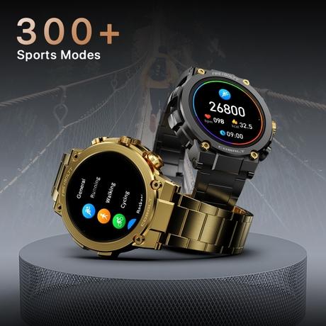 Fire-Boltt Cobalt 3.63 cm (1.43 inch) AMOLED Display, BT Call, 300+ Sports Modes, 4 GB Storage, IP67 Smartwatch, Black Gold-8