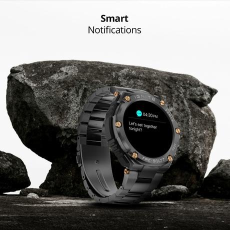 Fire-Boltt ASSAULT Smart Watch, 3.81 cm (1.5 inch) BT Calling, Round Touch Display, Outdoor Rugged Durable Design, 6 Menu UI Styles, In Built Compass, 150+ Sports Modes, Music Play, Health Suite, Black Steel-7